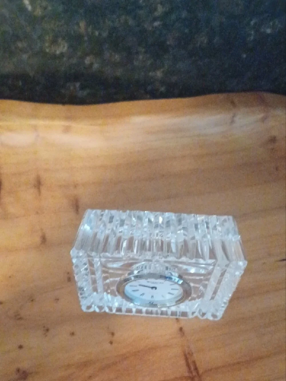 Waterford Clear Crystal Faceted Desk Clock